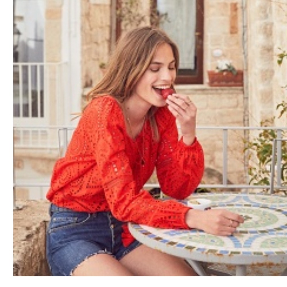 Sezane Blouse Red